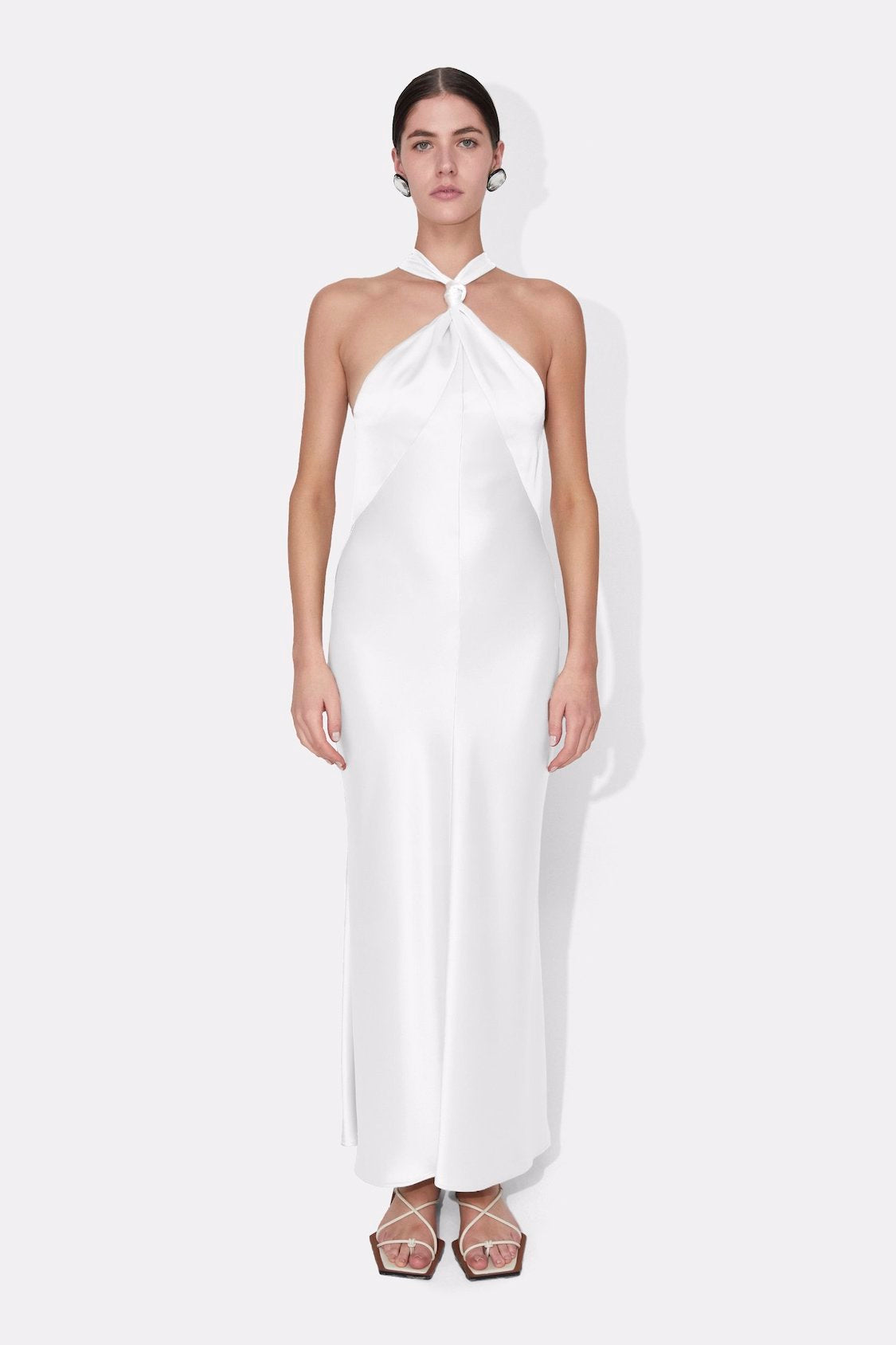 galvan white dress Santorini Bridal - 42 | SilkSilky 19Momme Silk Sleeveless Color:Pink color as picture Adda soaked shores with the
