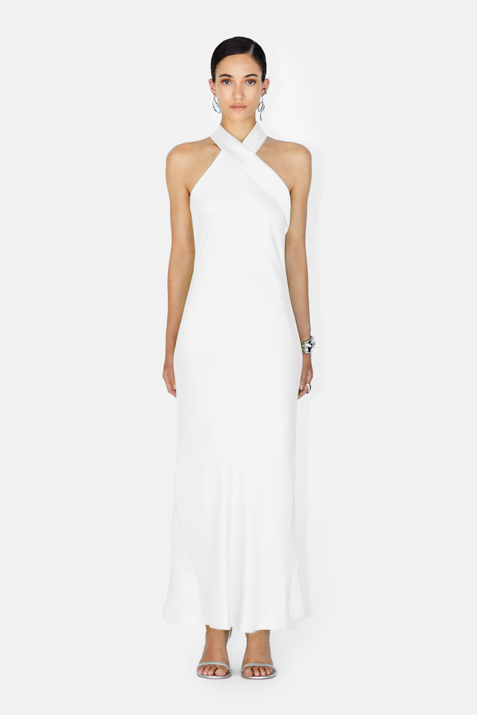 Galvan London | Cropped Pandora Satin Bridal Dress