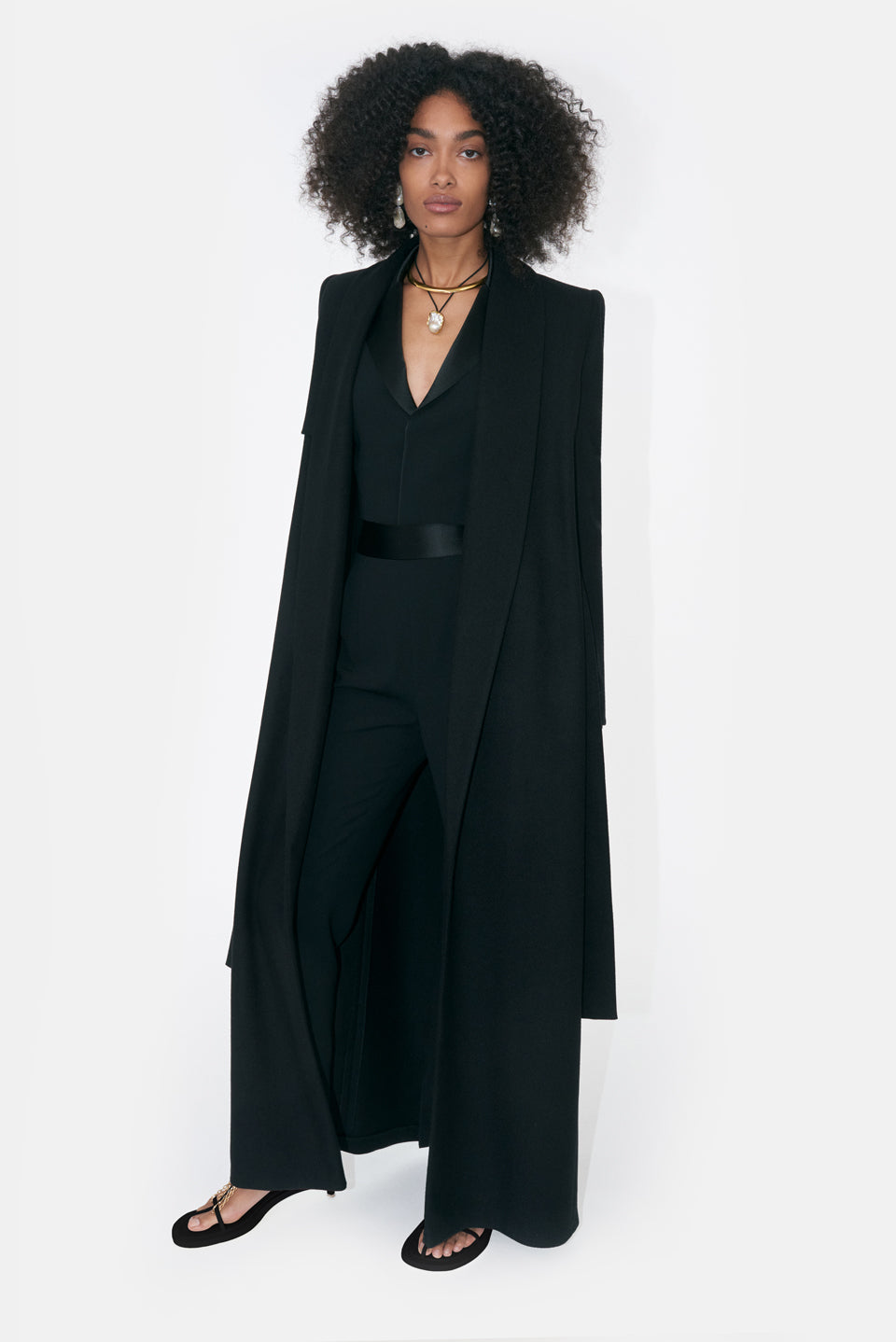 Black cashmere trench coat sale