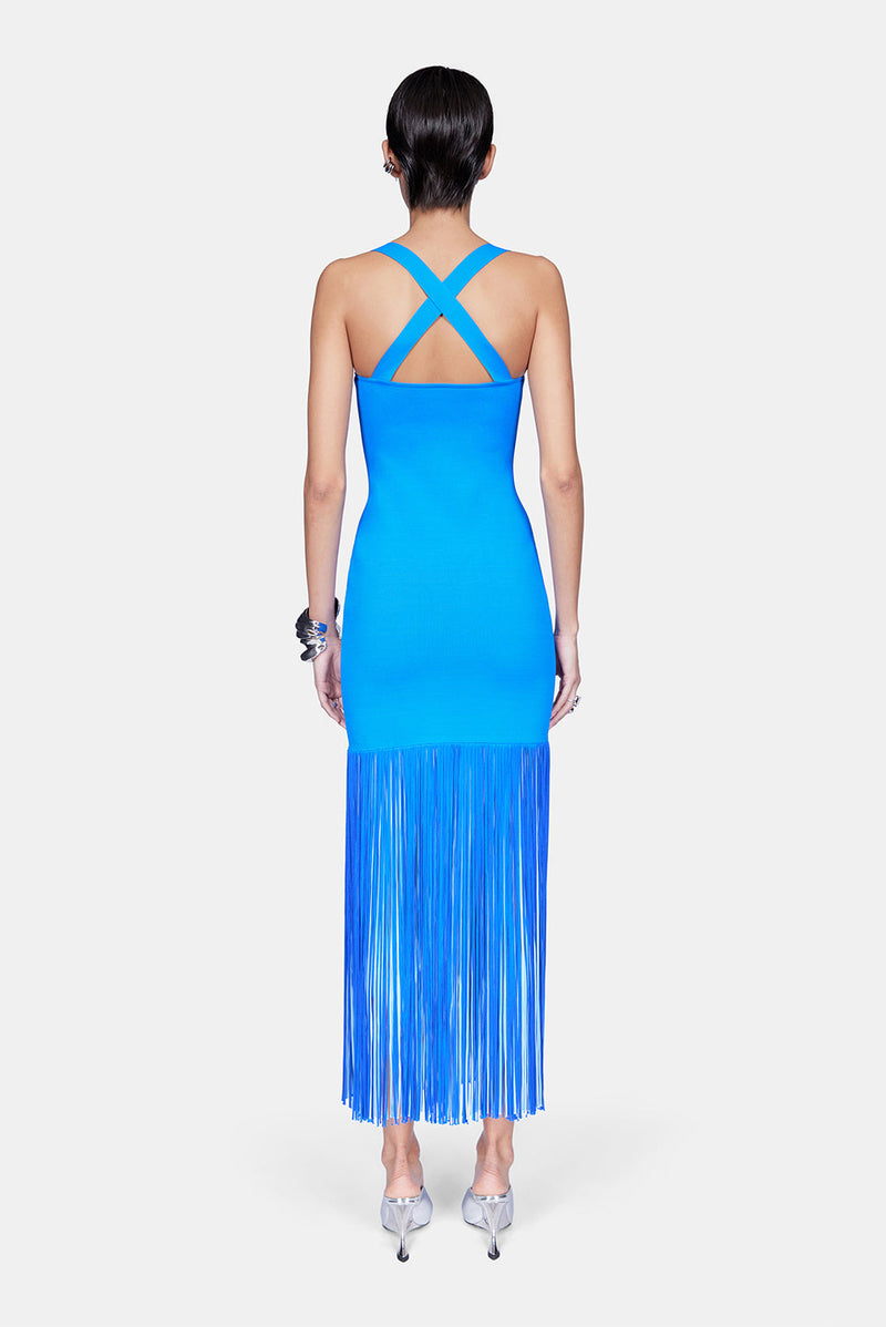 Fringe Mia Dress - Ocean & Sky Blue