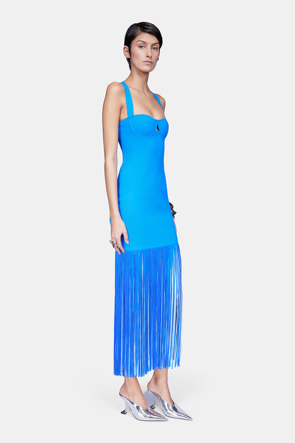 Fringe Mia Dress - Ocean & Sky Blue