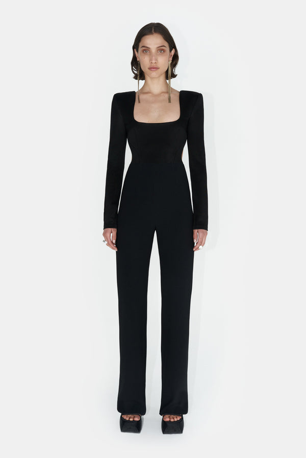 Liquid Chain Jumpsuit - Black