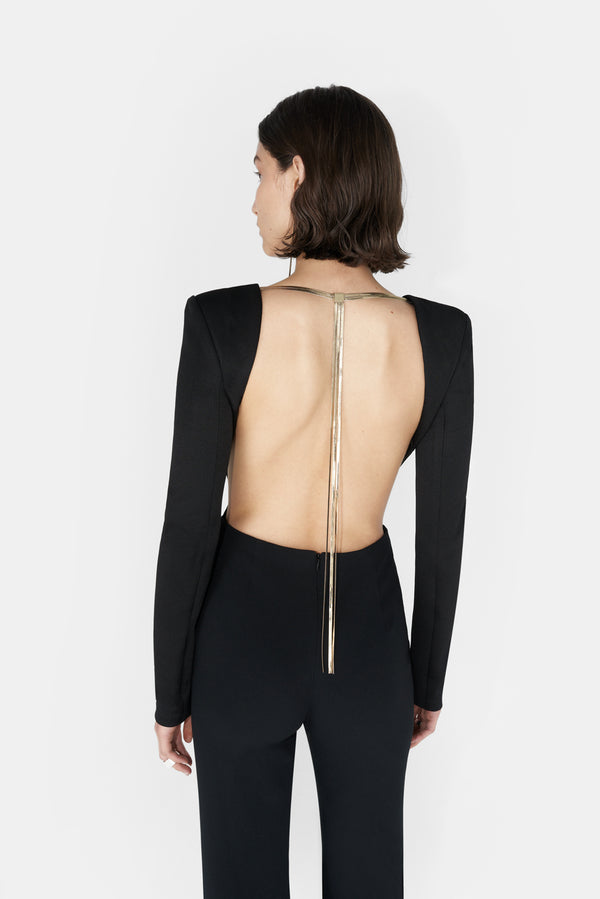 Liquid Chain Jumpsuit - Black