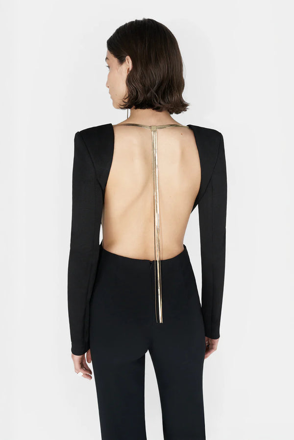Liquid Chain Jumpsuit - Black