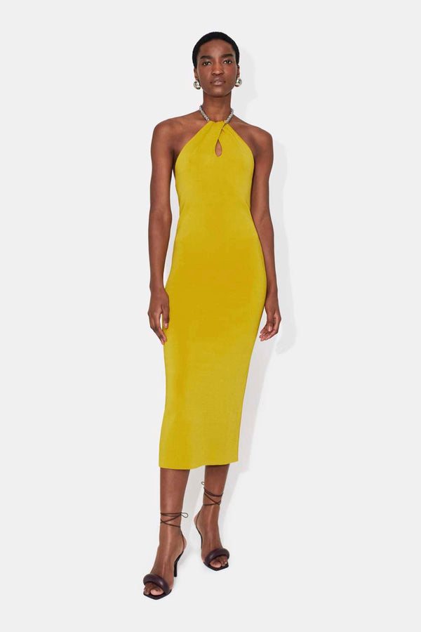 CLEOPATRA DRESS - CITRUS W/SILVER