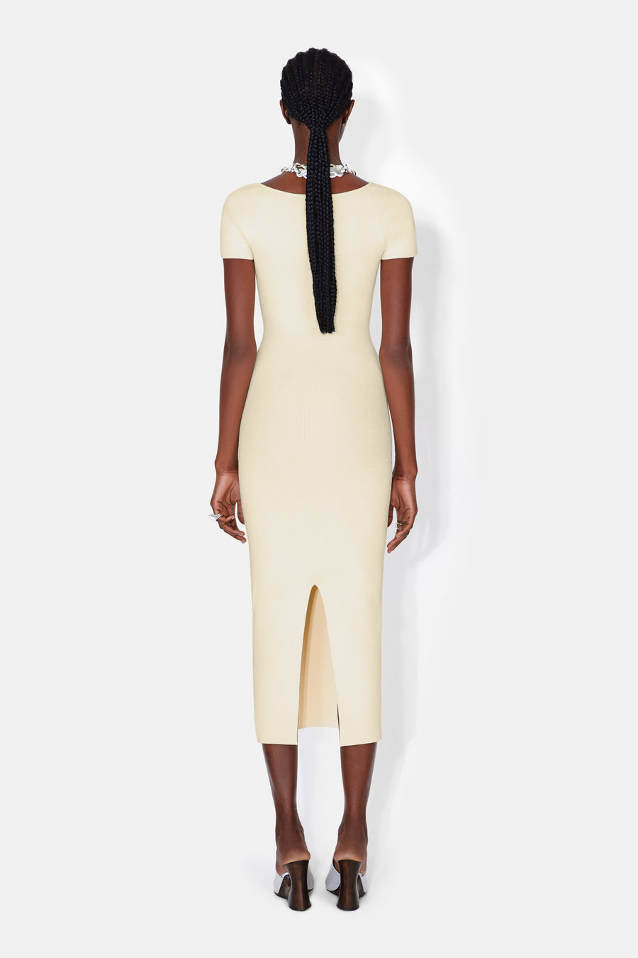 Short Sleeve Gaia Dress - Creme