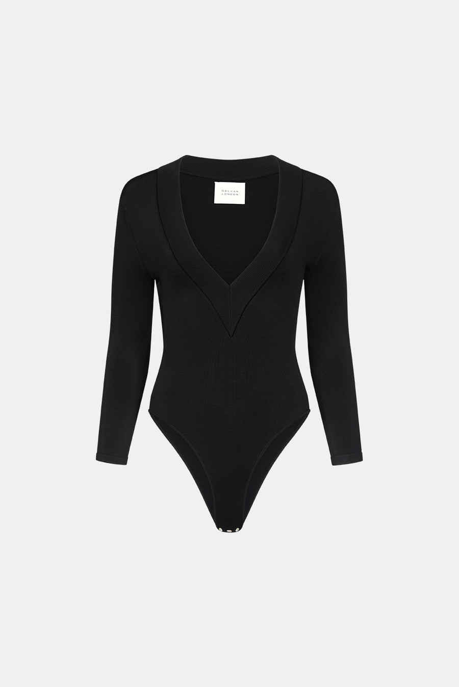 SASHA V-NECK BODY - BLACK