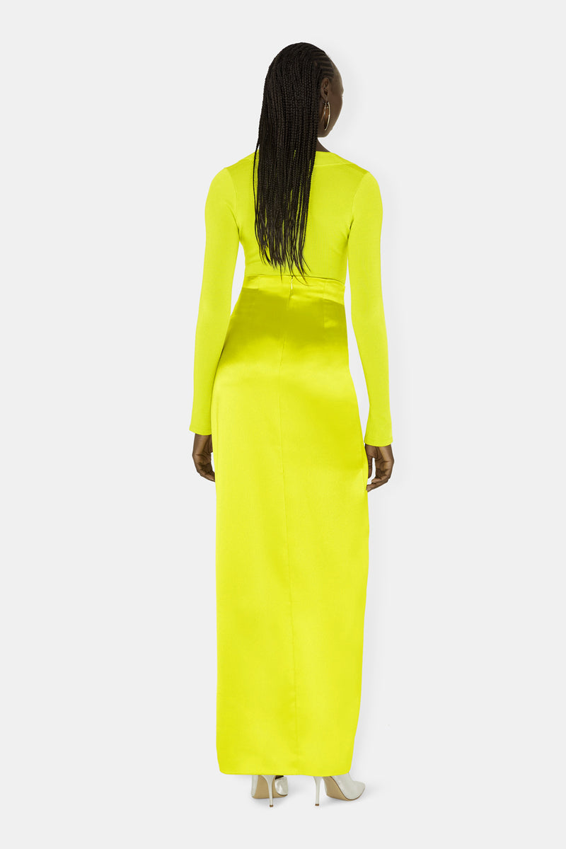 Sasha Ballet Neck Bodysuit - Lime