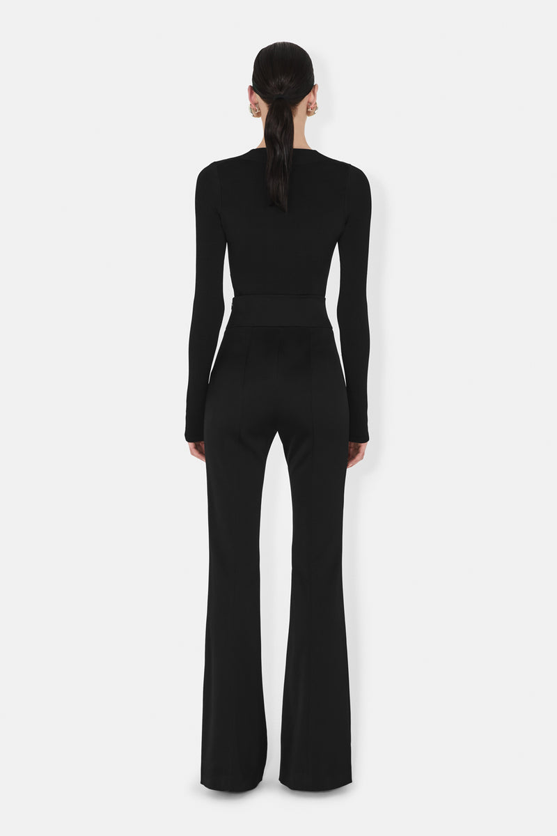 SASHA BALLET NECK BODY - BLACK
