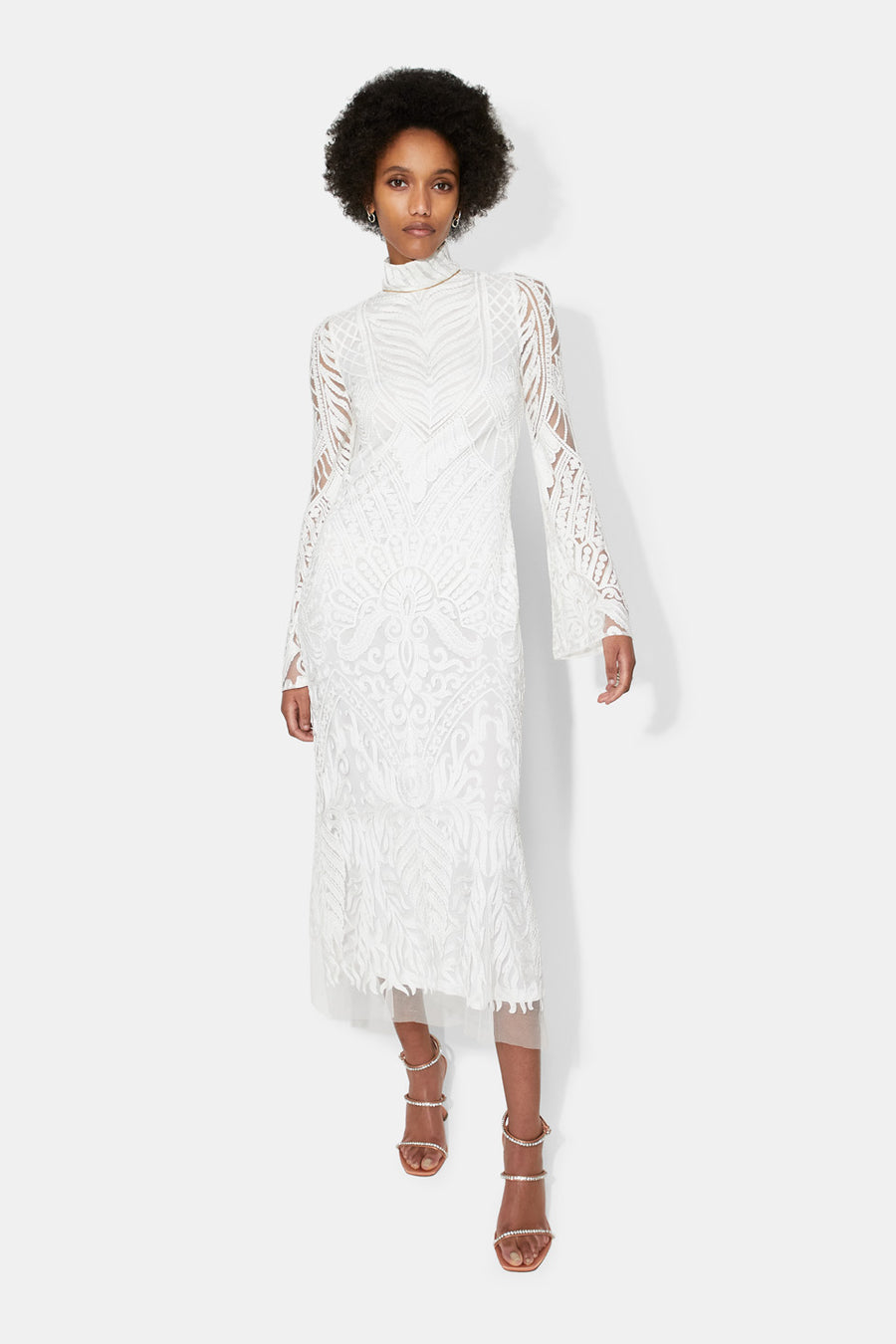 Borghese Backless Midi Dress Galvan Borghese Backless Midi Dress Galvan