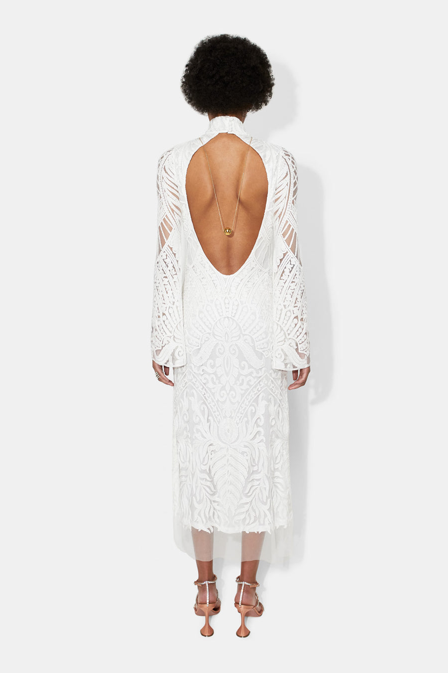 Borghese Backless Midi Dress Galvan Borghese Backless Midi Dress Galvan