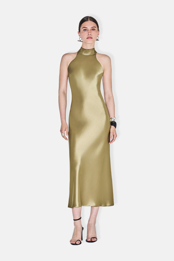 Scalloped Sienna Dress - Olive