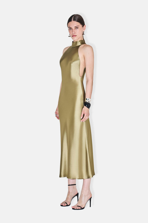 Scalloped Sienna Dress - Olive