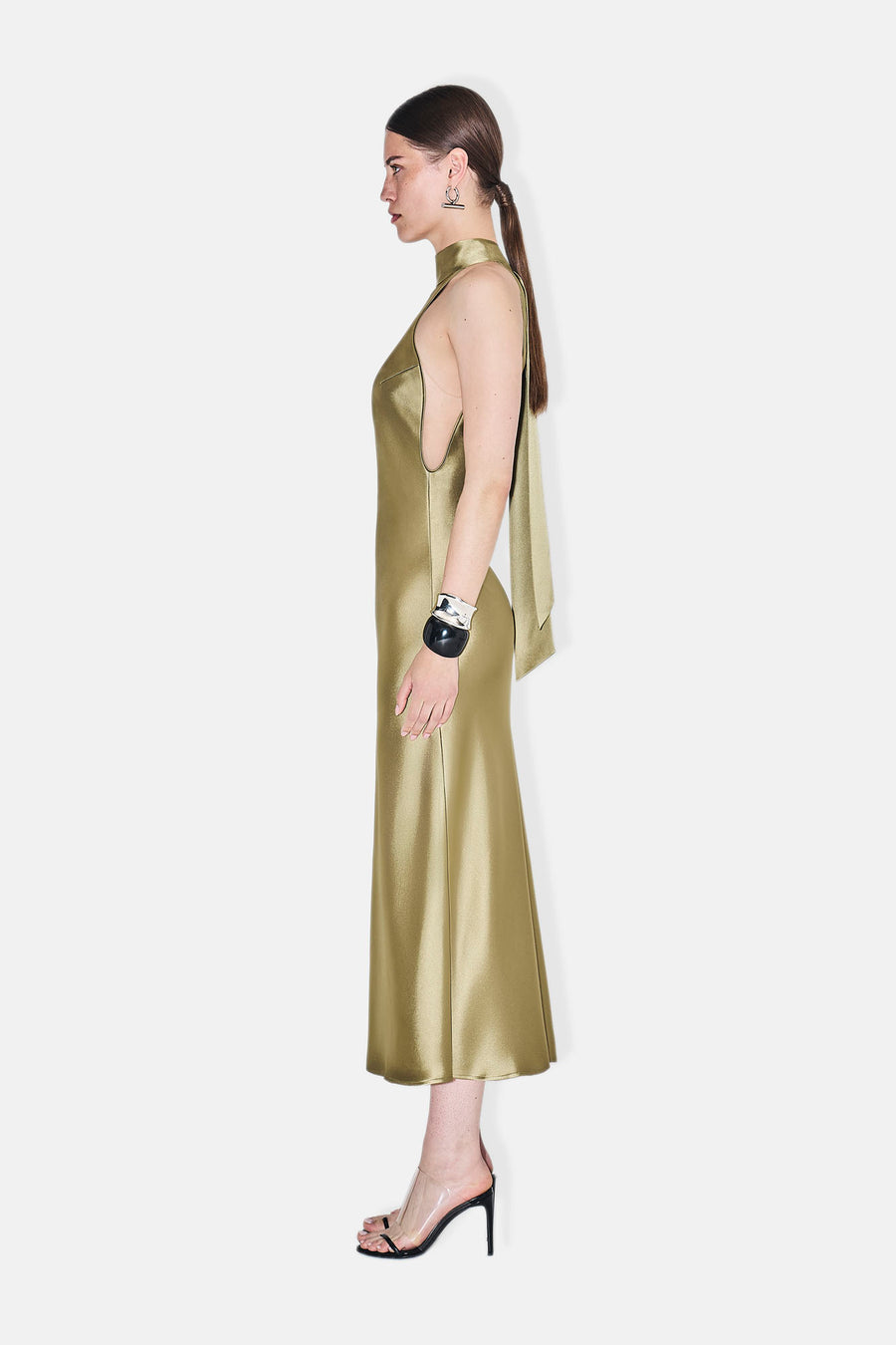 Scalloped Sienna Dress - Olive