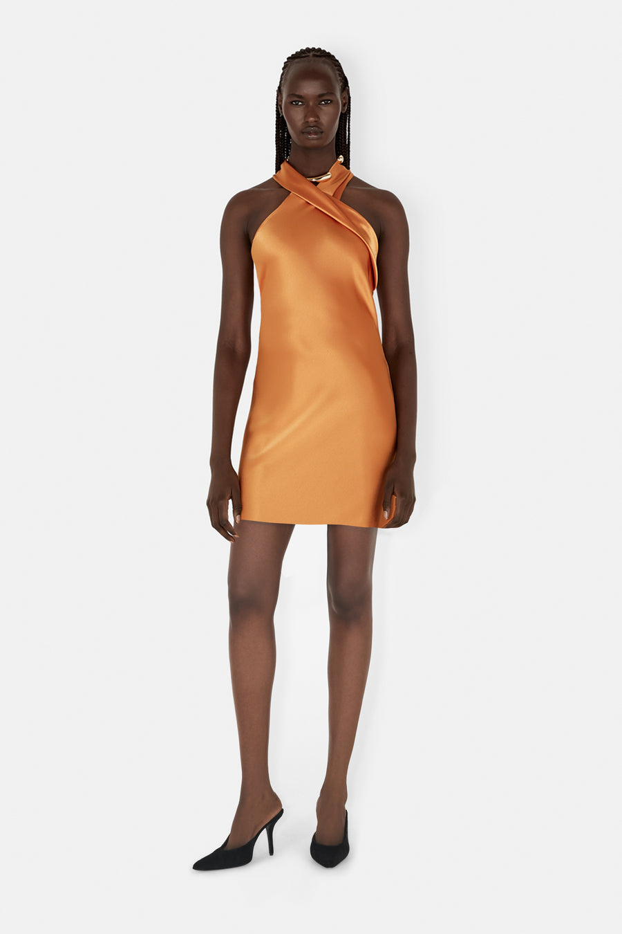 galvan mini dress Galvan London Asymmetrical Mini Dress - Neutrals Dresses, Clothing - GLAOL24444