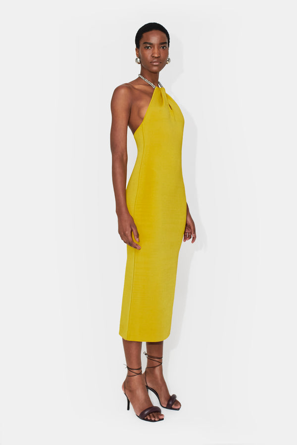 CLEOPATRA DRESS - CITRUS W/SILVER