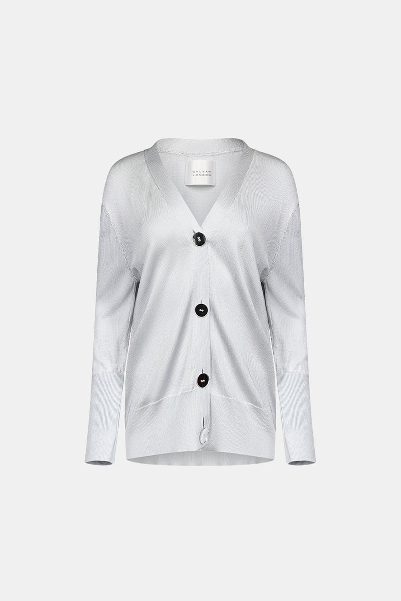 IDA OVERSIZED CARDIGAN PLATINUM Galvan