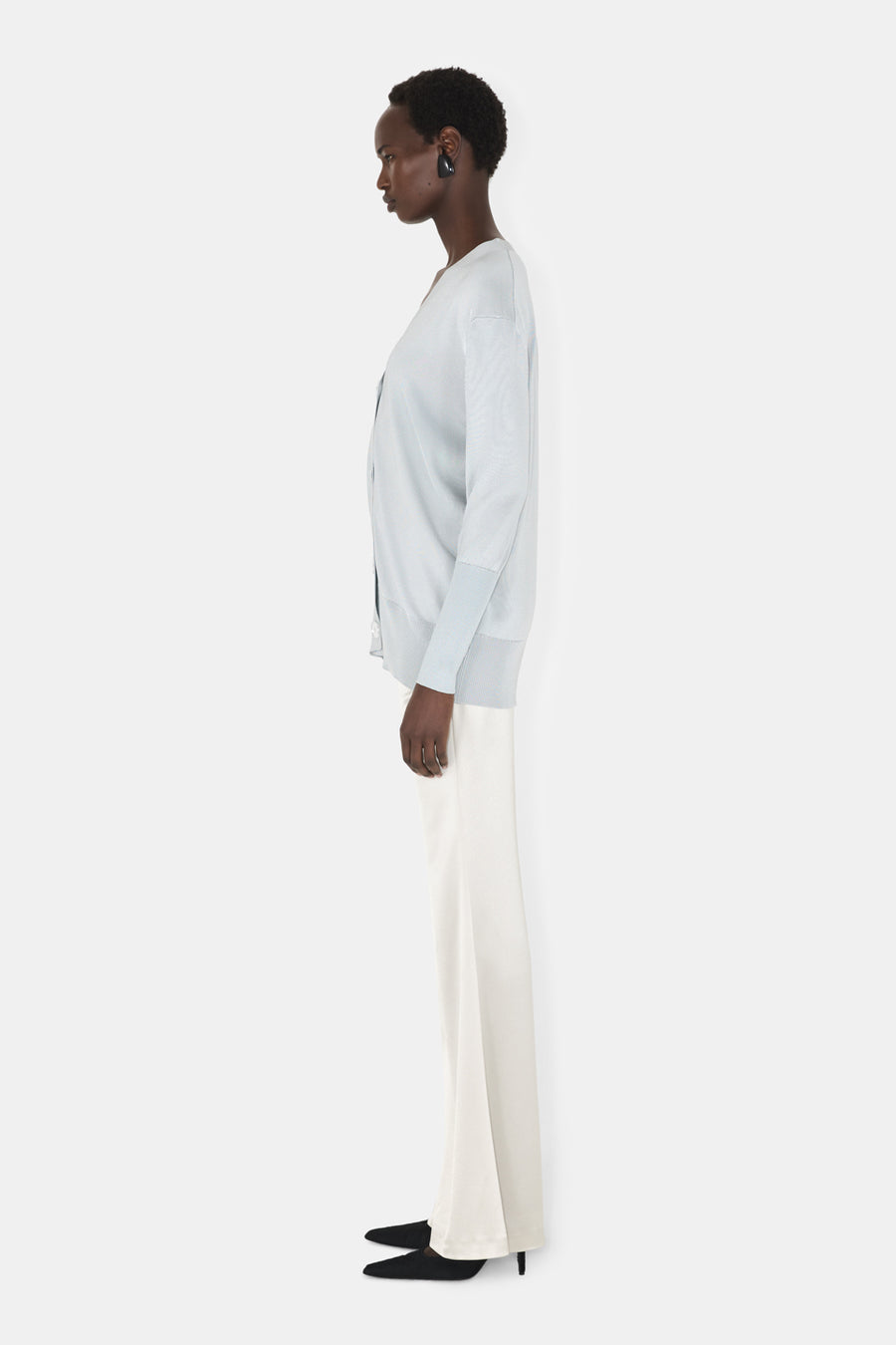 IDA OVERSIZED CARDIGAN - PLATINUM