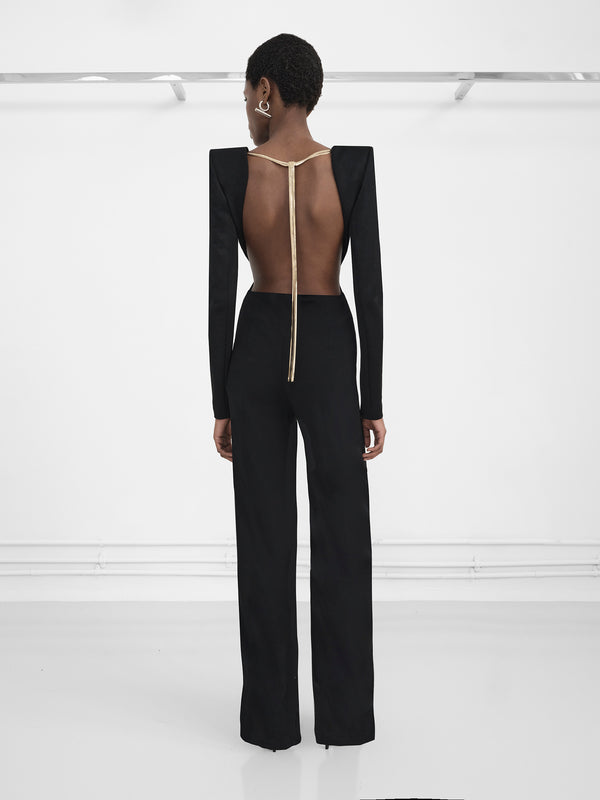 Liquid Chain Jumpsuit - Black
