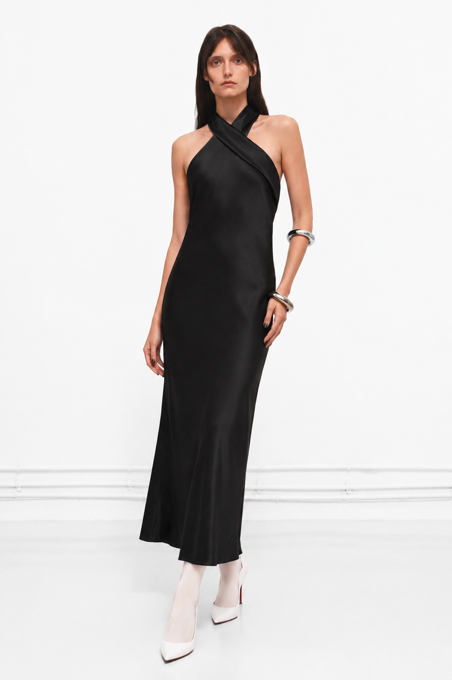 Cropped Pandora Dress - Black