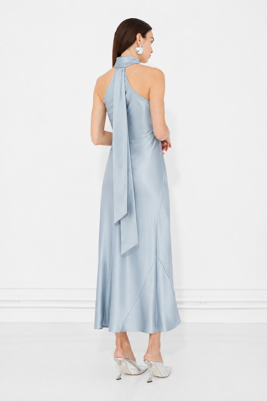 Cropped Pandora Dress - Dove Blue