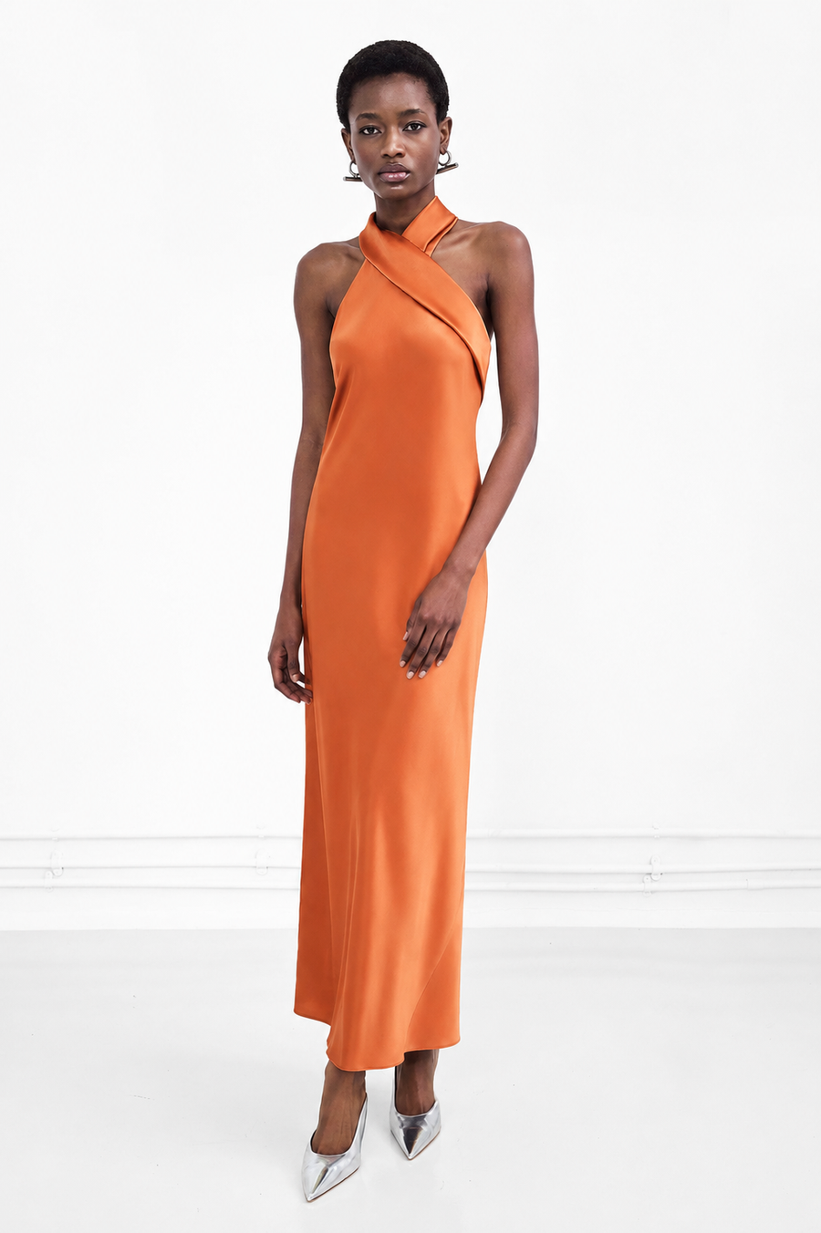 Cropped Pandora Dress - Papaya