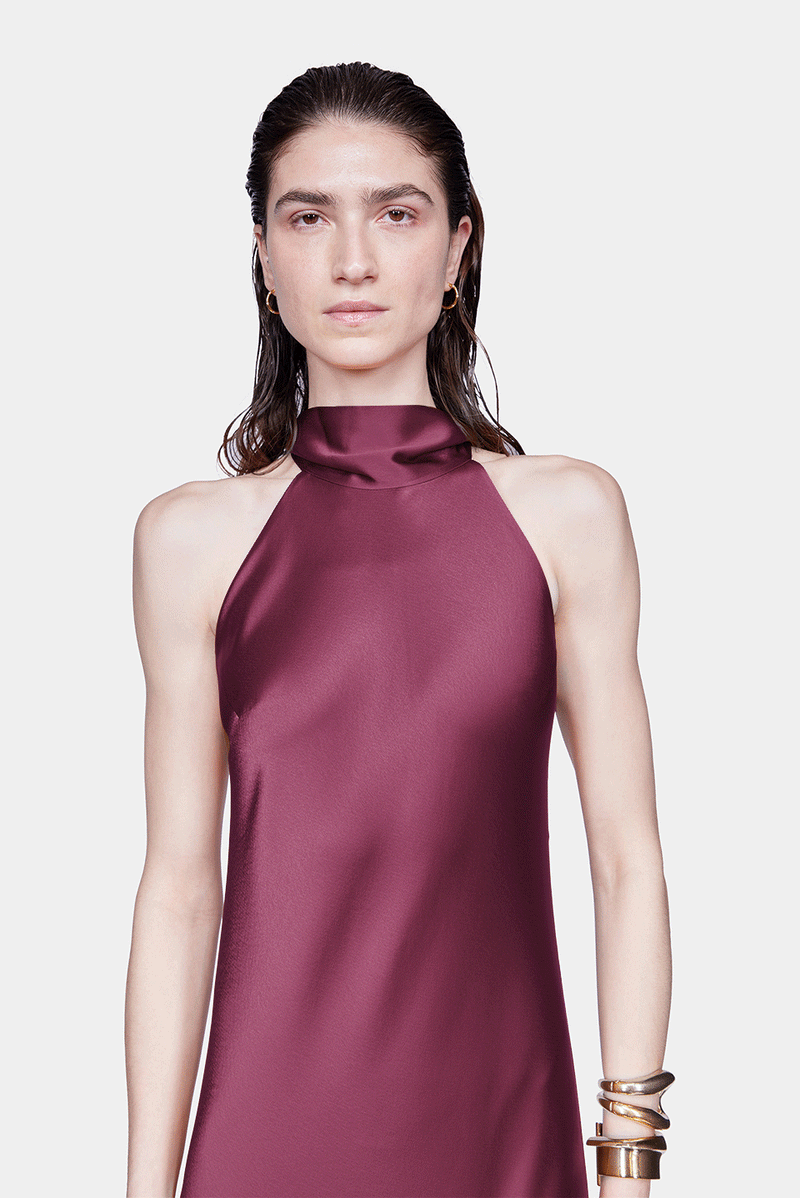 Sienna Dress - Burgundy – Galvan