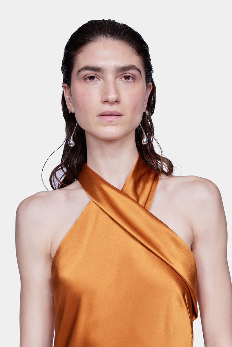 Satin Pandora Dress Brandy Galvan London UK