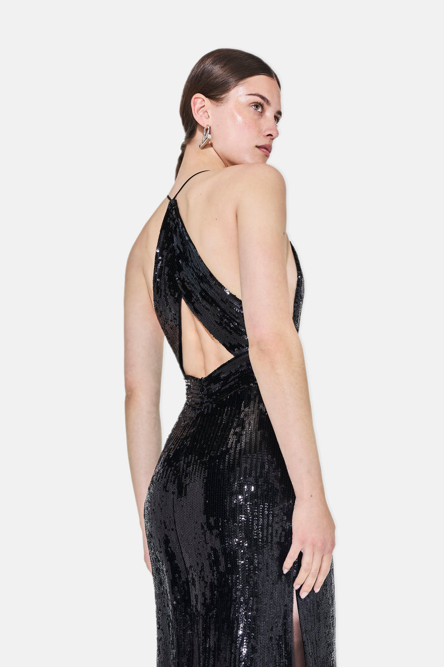 Galvanized Prism Dress - Black