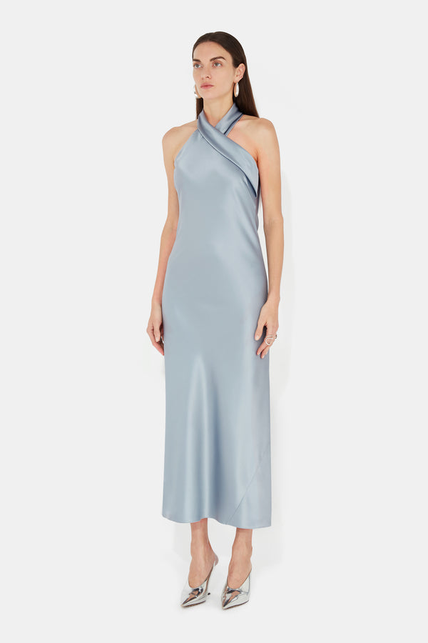 Cropped Pandora Dress - Dove Blue