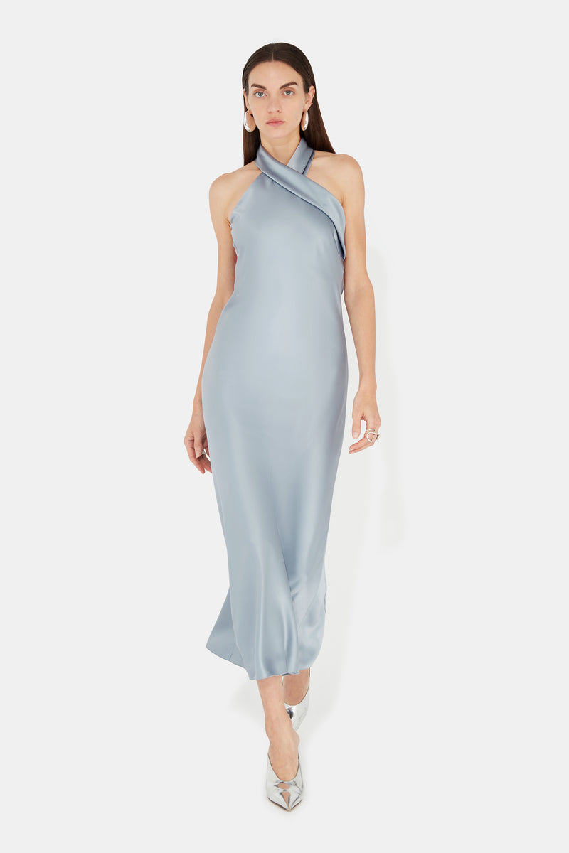 Cropped Pandora Dress - Dove Blue