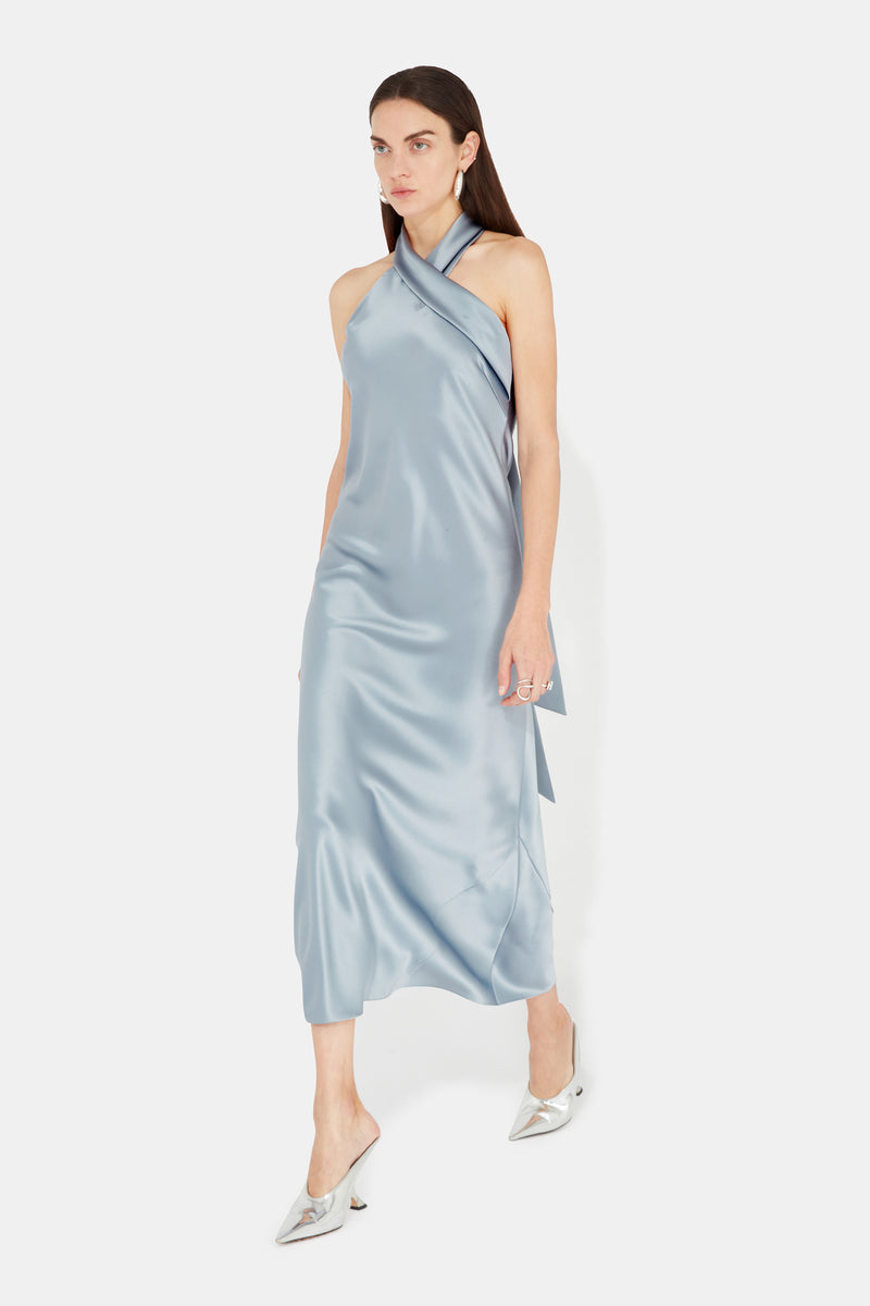Cropped Pandora Dress - Dove Blue