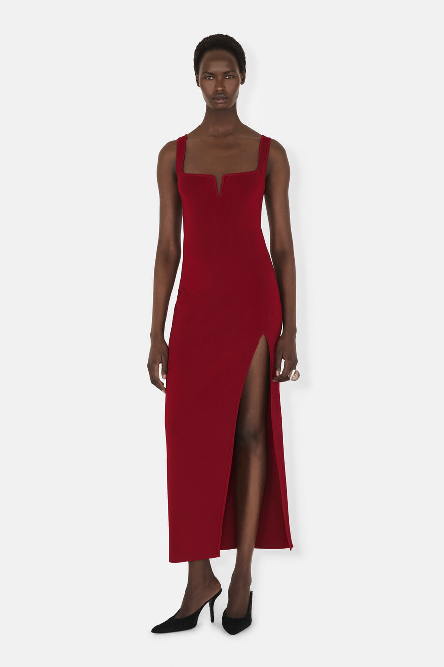 galvan knit dress GALVAN Thalia Pearl-Embellished Ribbed Knit Dress size M Retail For $1795