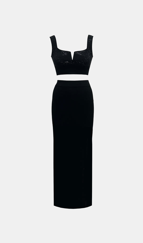 Crystal Freya Bra Top - Black
