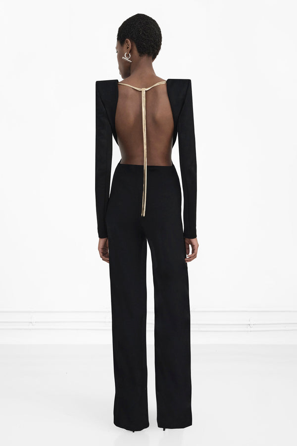 Liquid Chain Jumpsuit - Black