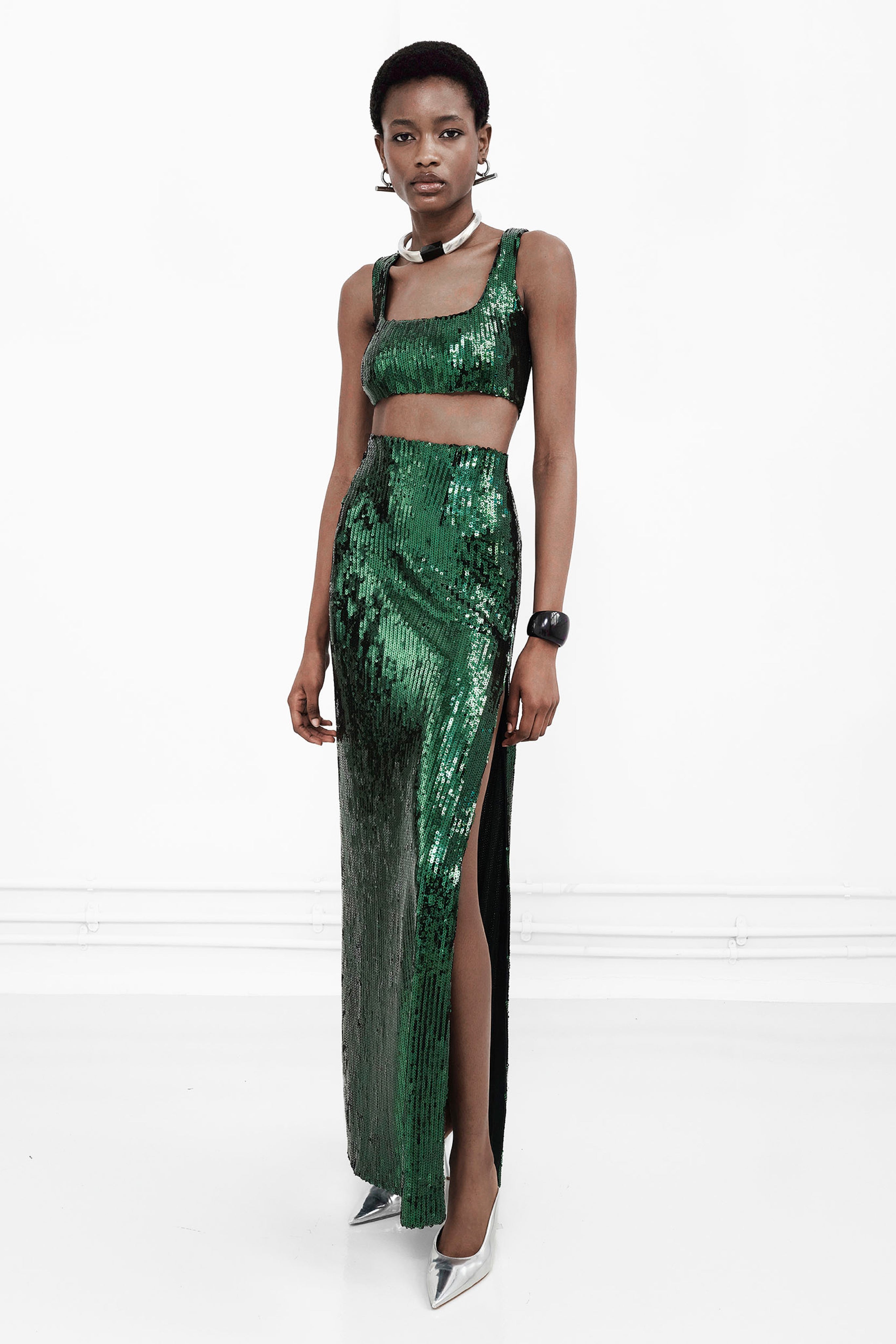 Beating Heart Crop Top - Ever Green | Galvan London