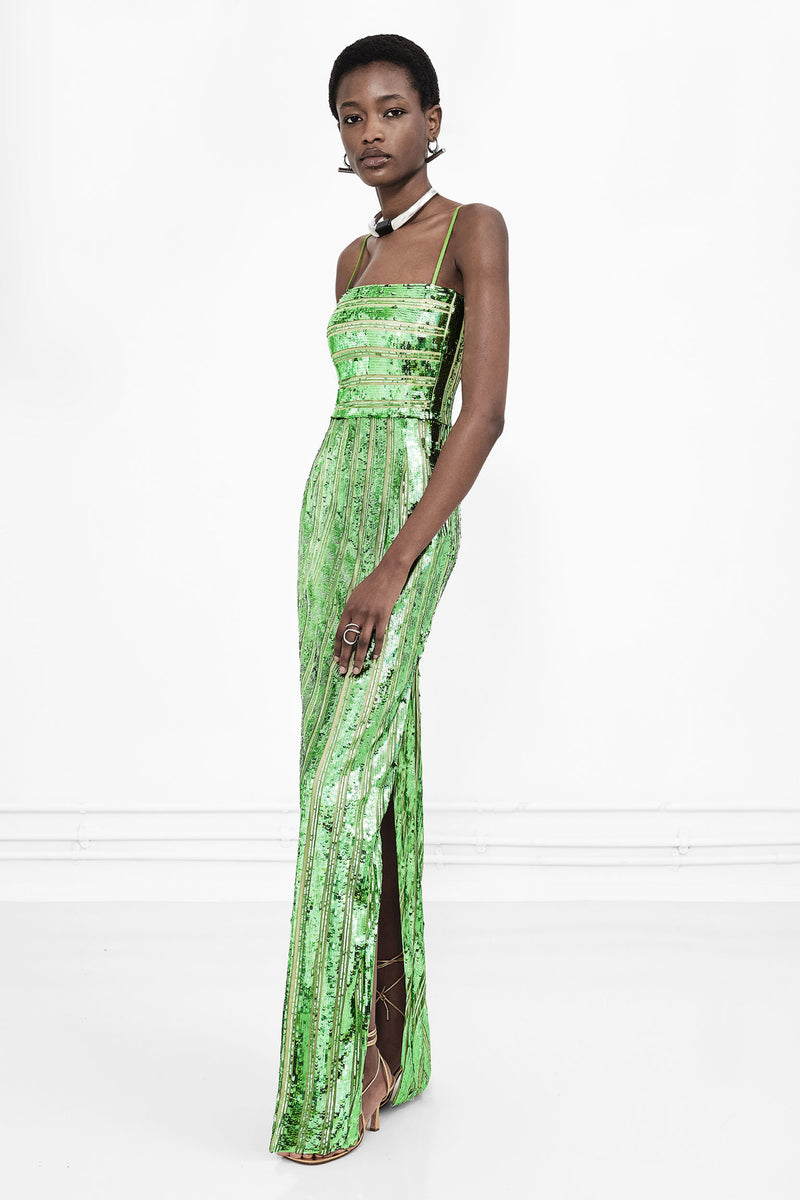 Stargaze Bandeau Dress - Jade Green