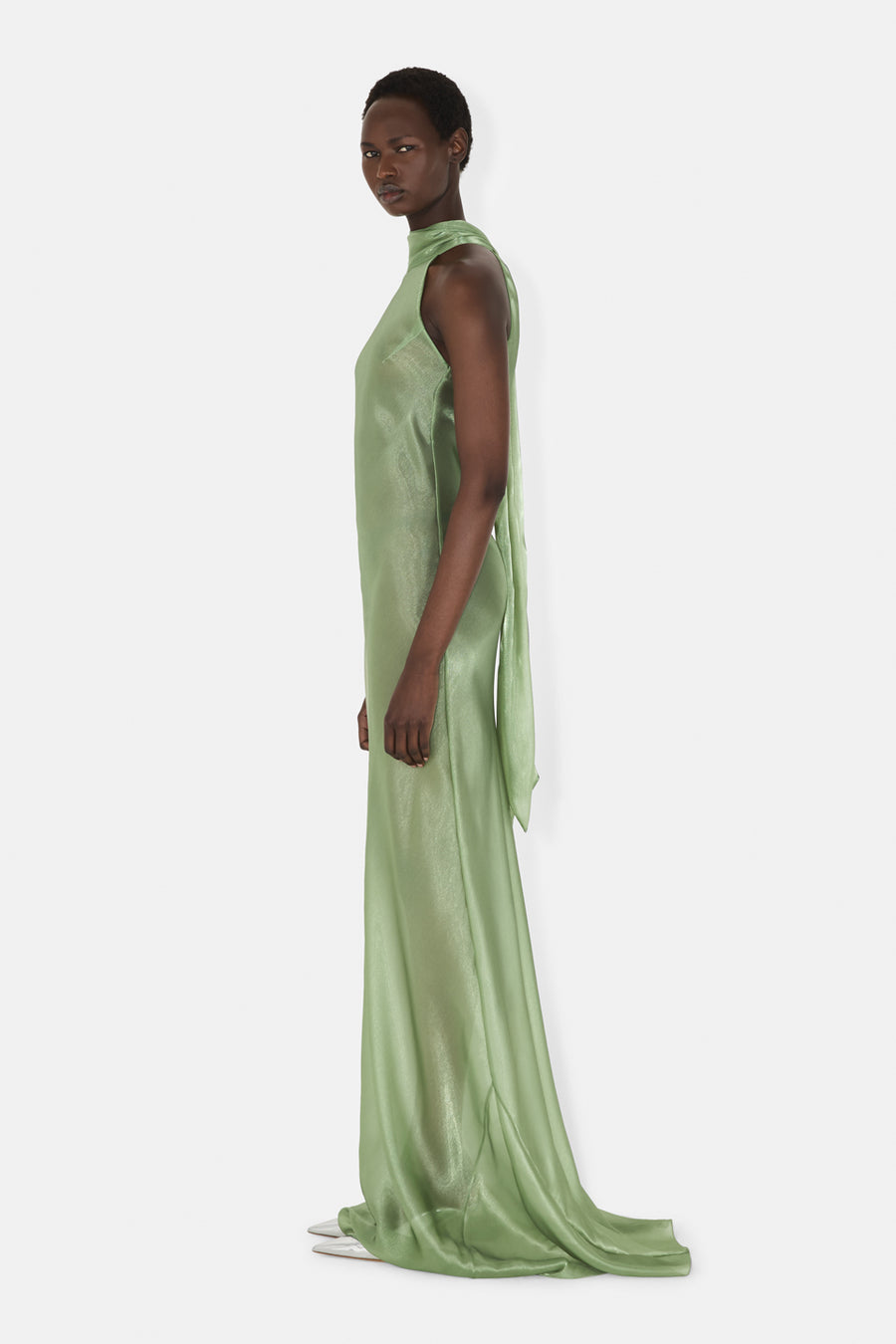 Sienna Gown - Matcha 34 | Galvan | Luxury Women's Ready To Wear Sienna Gown - Matcha 34 | Galvan | Luxury Women's Ready To Wear