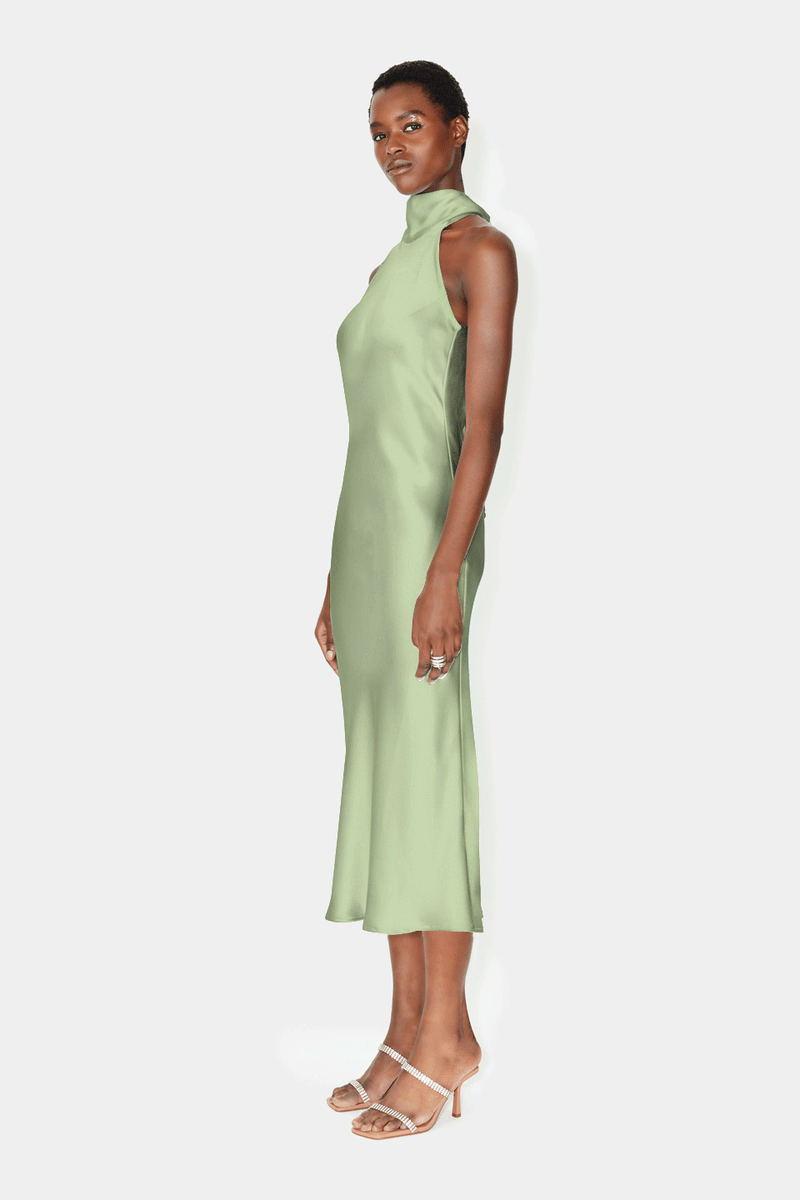 Cropped Sienna Dress - Dark Moss