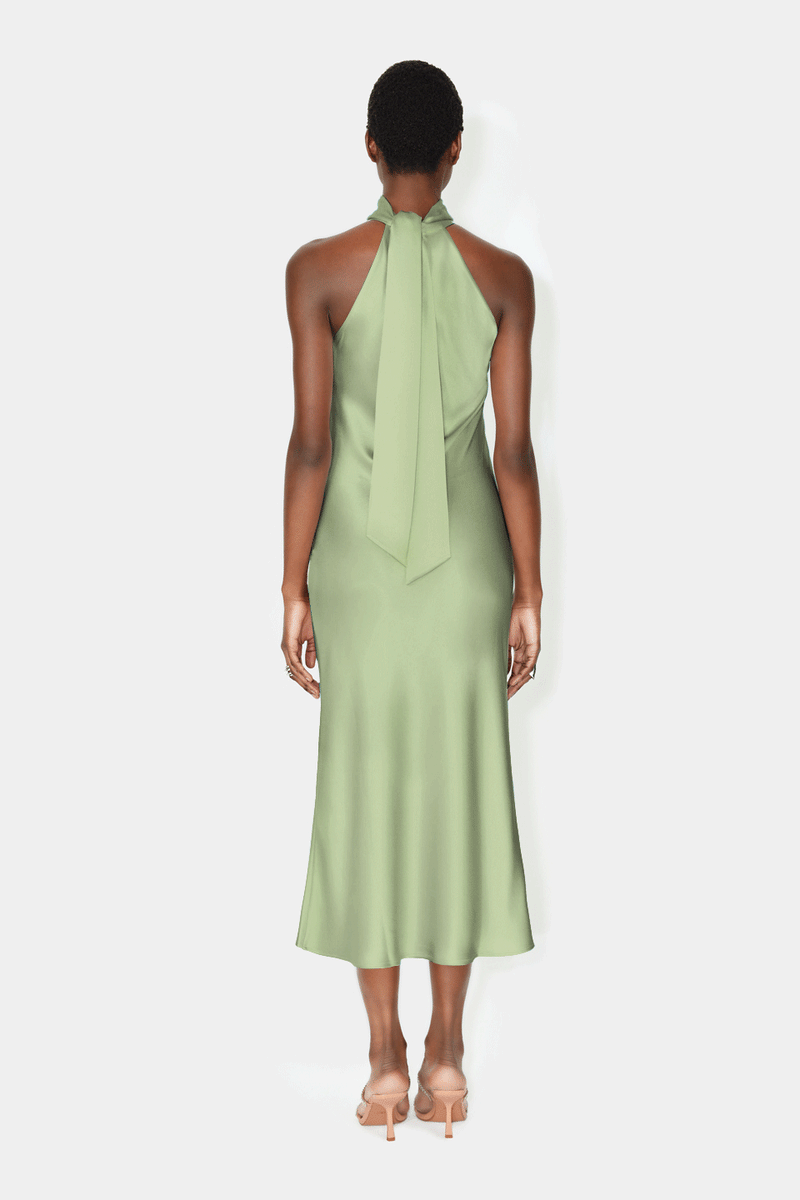 Cropped Sienna Dress - Dark Moss