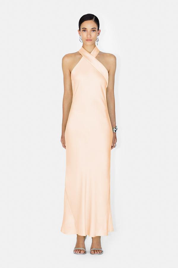 Cropped Pandora Dress - Peach