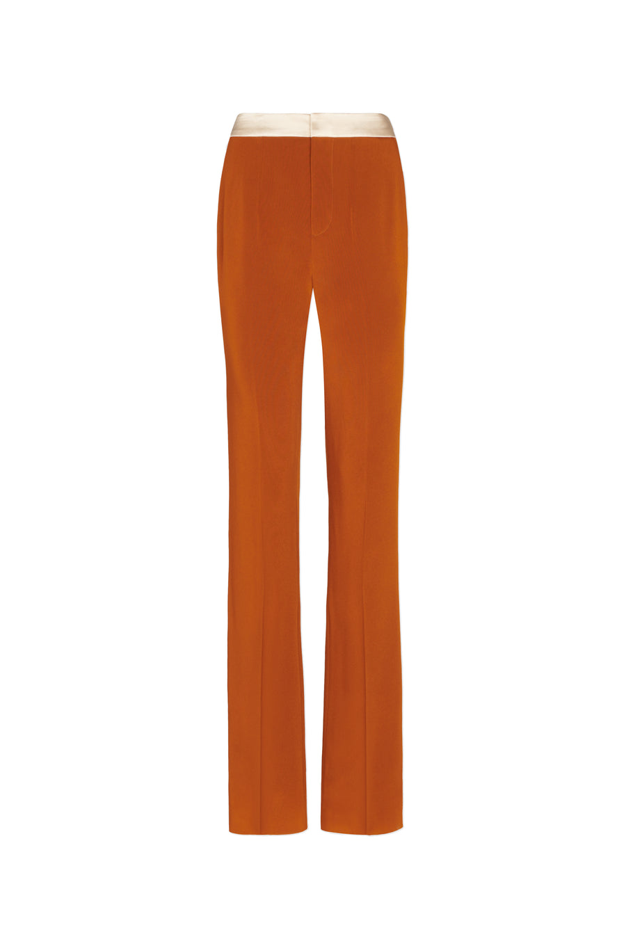 High Waisted Suit Trousers - Brandy &amp; Ivory