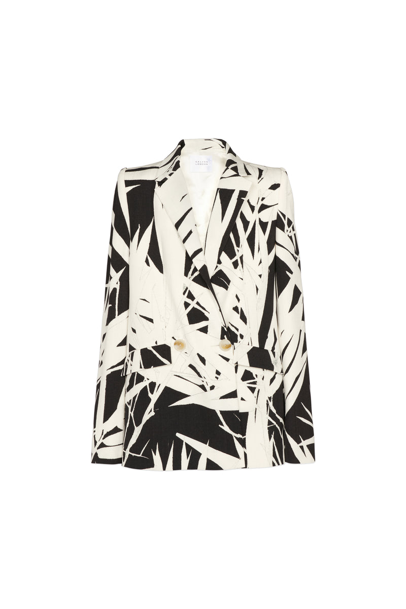 Boyfriend Blazer - Abstract Botanical Print