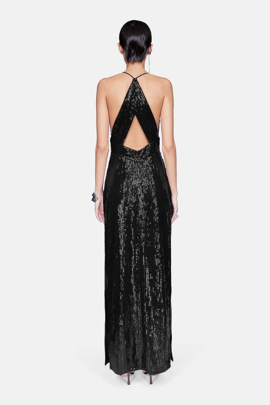 Galvanized Prism Dress - Black