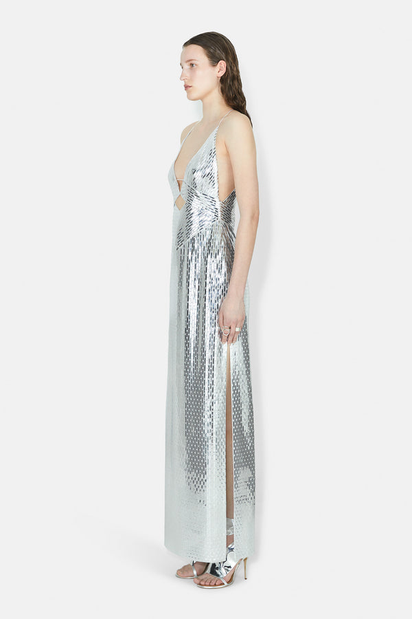 Mirrored Prism Dress - Silver