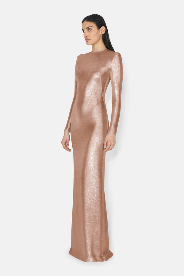 Frieze Long Sleeve Dress - Copper