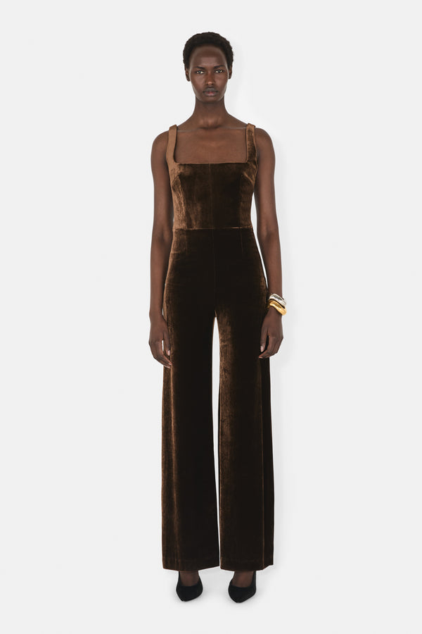 VESPER JUMPSUIT - CHOCOLATE