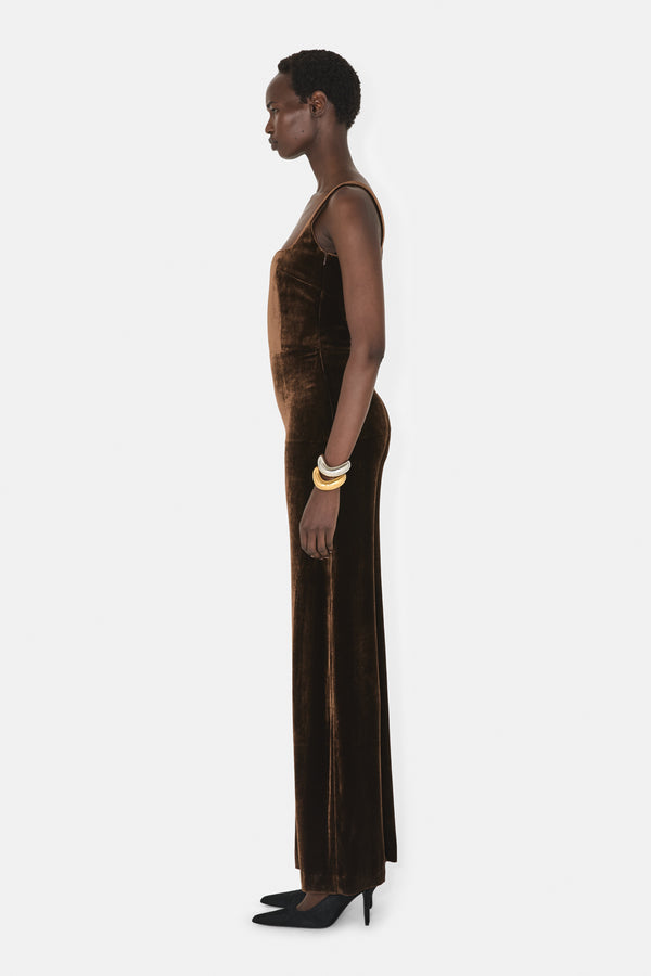 VESPER JUMPSUIT - CHOCOLATE