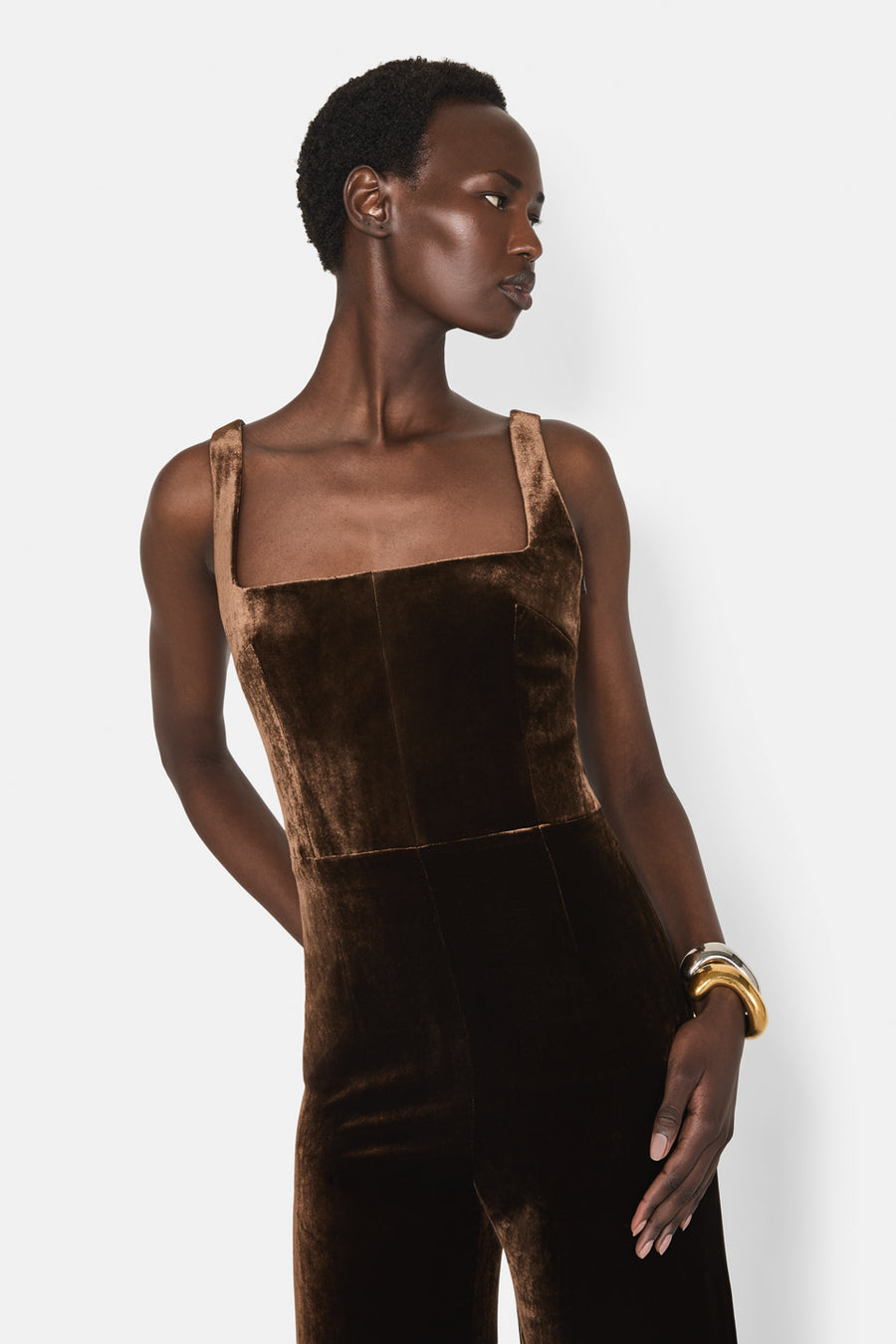 VESPER JUMPSUIT - CHOCOLATE