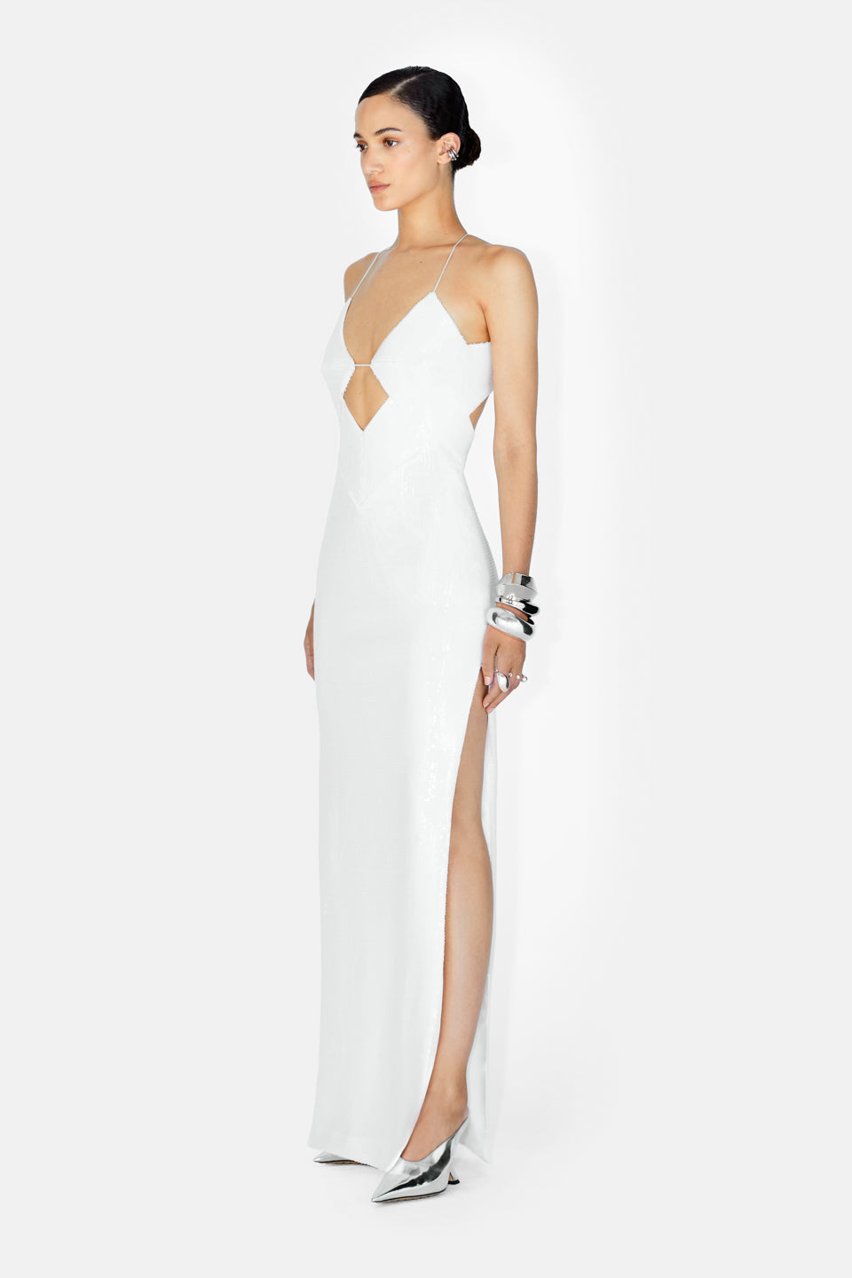 galvan white dress